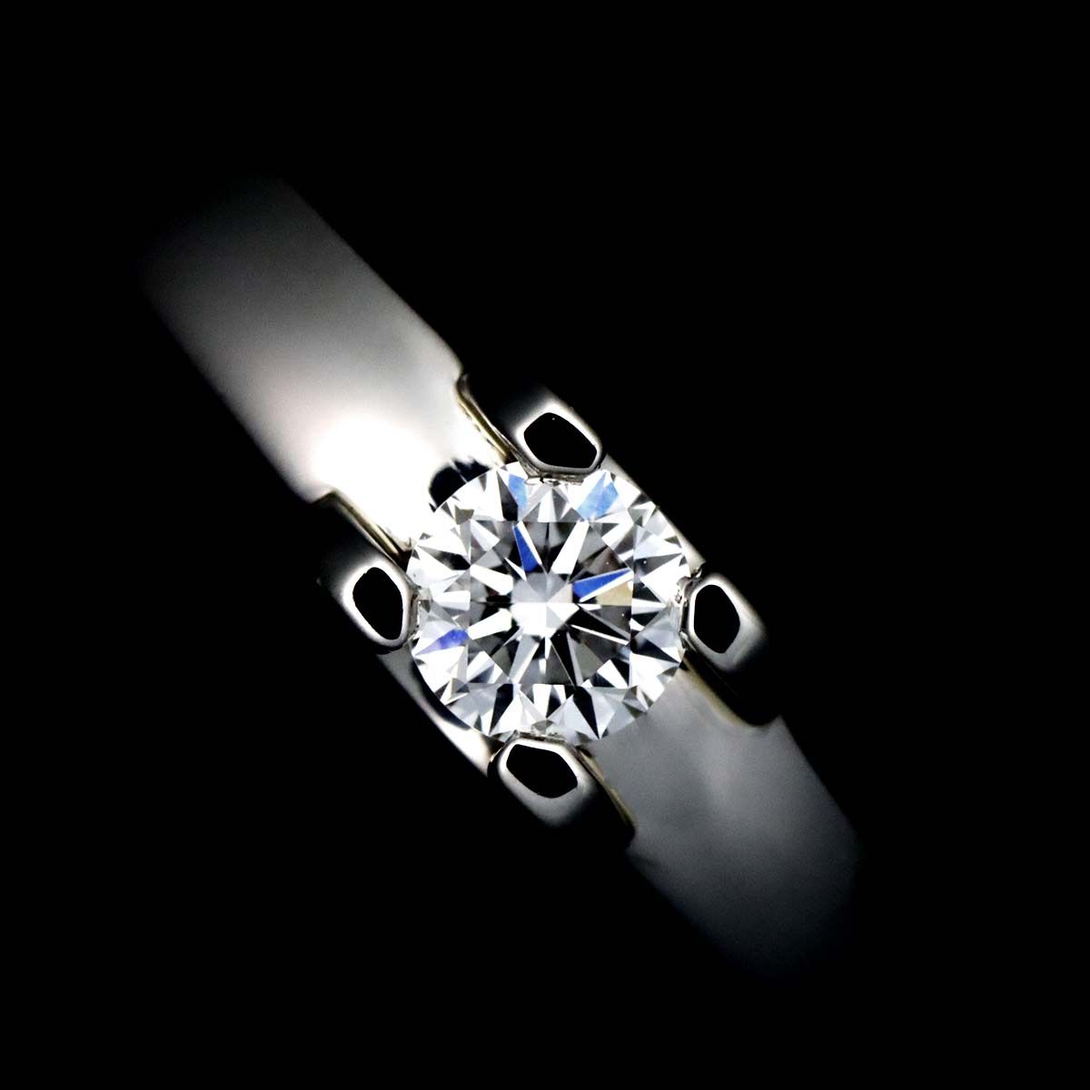 Cartier C de Solitaire Diamond 47 Ring Pt Platinum Certificate of Identification — view 6