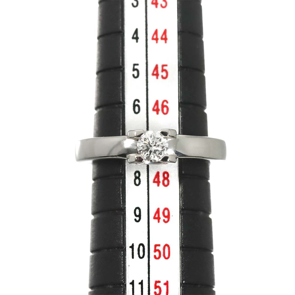 Cartier C de Solitaire Diamond 47 Ring Pt Platinum Certificate of Identification — view 7