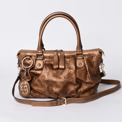 Gucci Sukey Guccissima Gold Tote Bag 2-Way