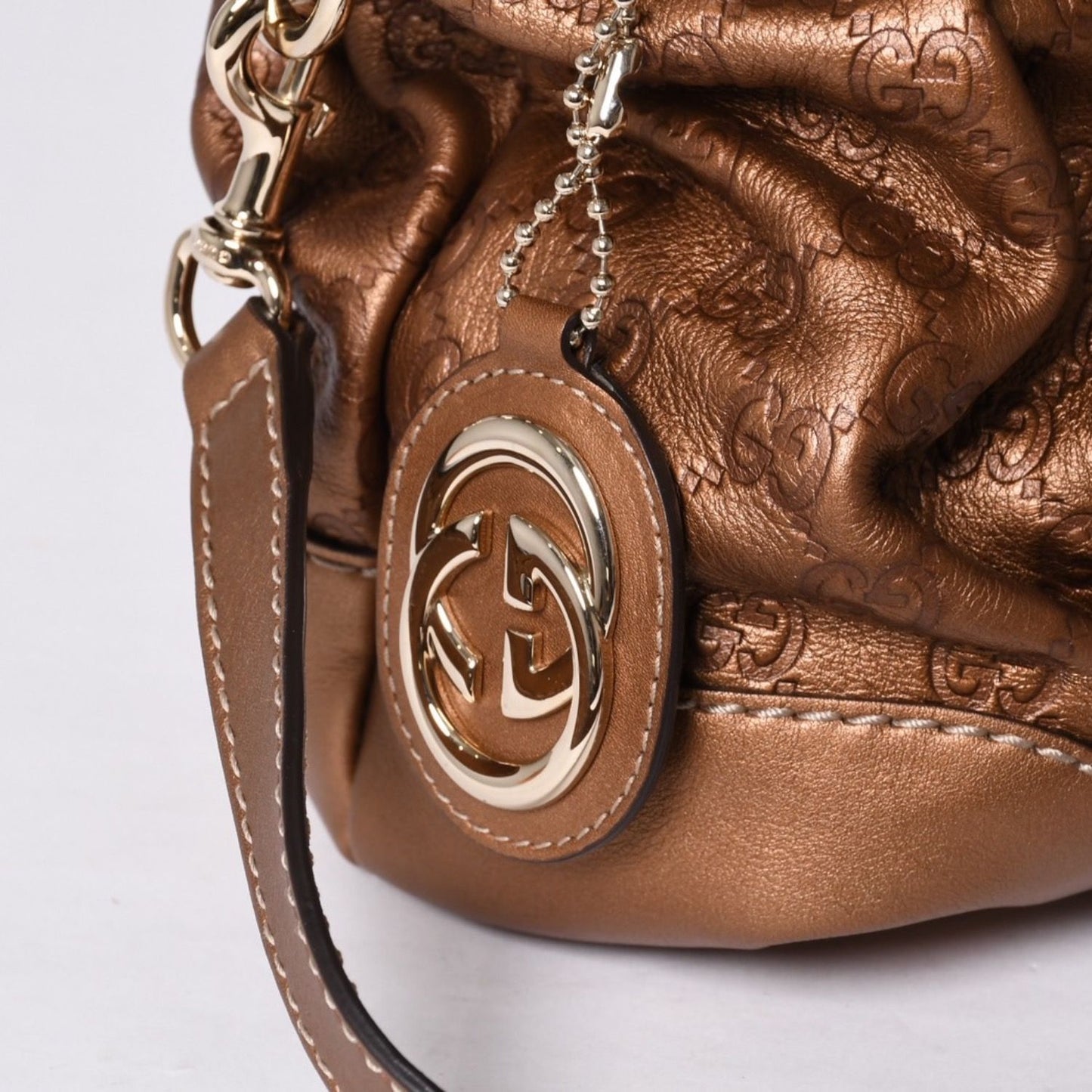 Gucci Sukey Guccissima Gold Tote Bag 2-Way — view 4