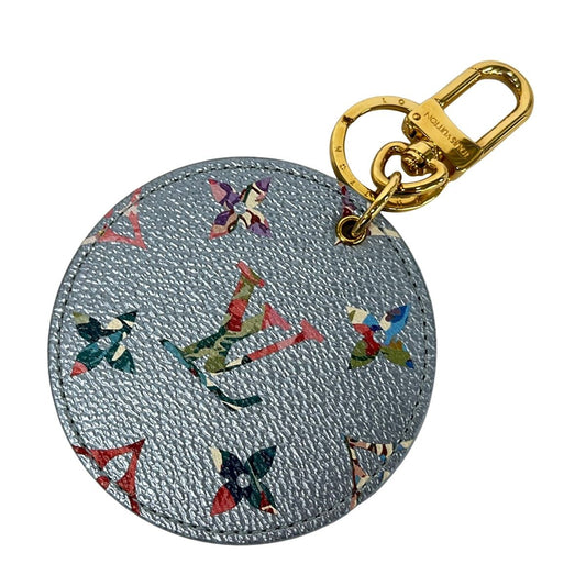 Louis Vuitton Key Holder Porte Cles LV Garden Metallic Blue Purple Multi