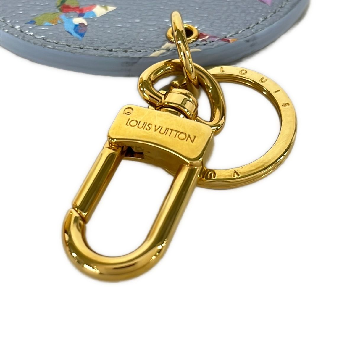 Louis Vuitton Key Holder Porte Cles LV Garden Metallic Blue Purple Multi — view 4