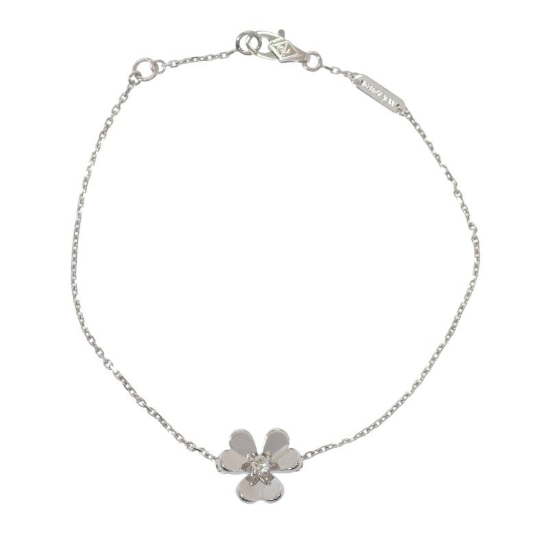 Van Cleef & Arpels Frivole Mini Bracelet White Gold 18k Diamond Ladie Available