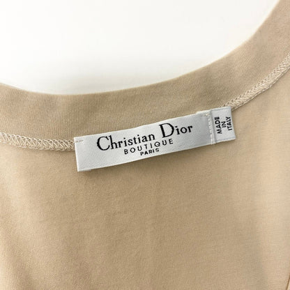 Dior Galiano Era Short Sleeve Cotton T-Shirt Neck Flower Embroidery Top 46 Baby — view 8