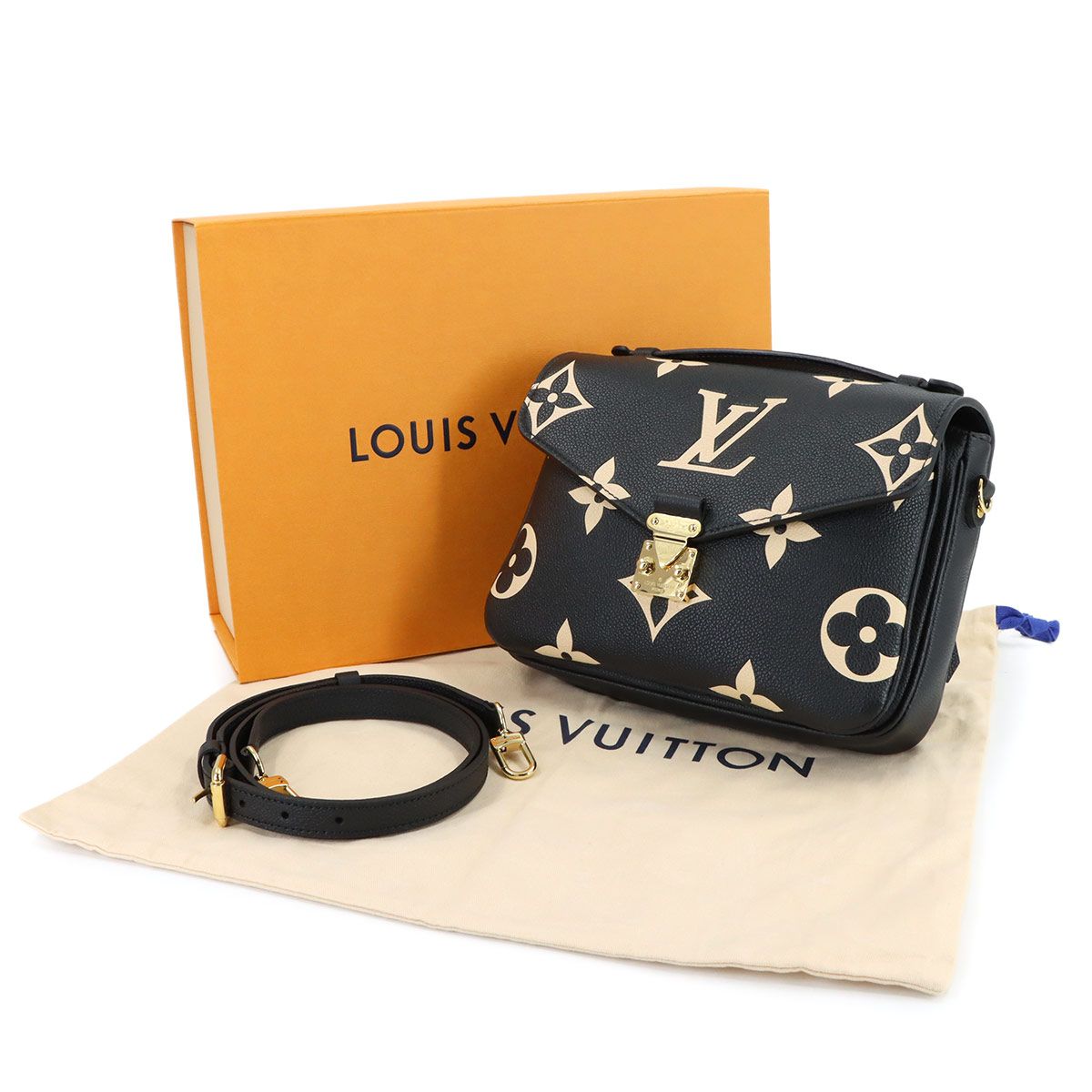Louis Vuitton Bicolor Monogram Empreinte Pochette Metis MM 2-Way Shoulder Bag — view 2