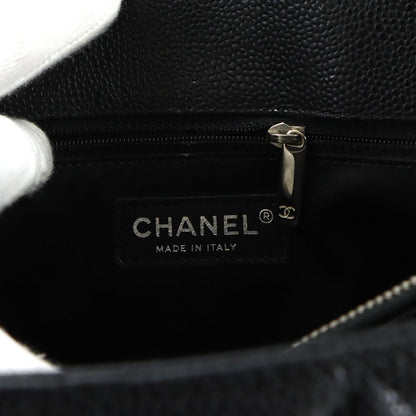 Chanel Quilted Grand Shopping Chain Tote GST Caviar Leather Black — view 7