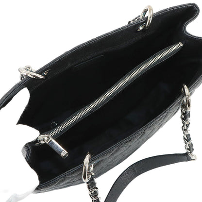 Chanel Quilted Grand Shopping Chain Tote GST Caviar Leather Black — view 6