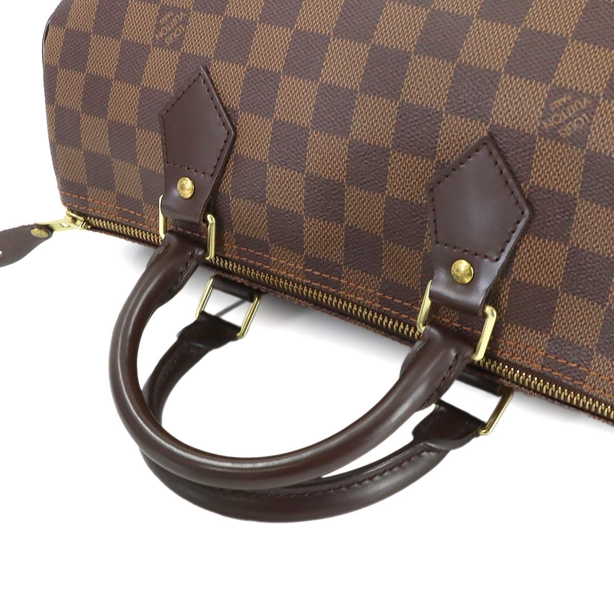 Louis Vuitton Damier Speedy 30 Hand Bag Ebene Brown Gold — view 5