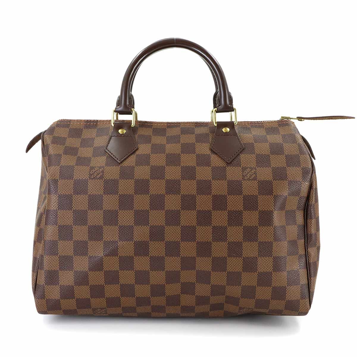 Louis Vuitton Damier Speedy 30 Hand Bag Ebene Brown Gold — view 2