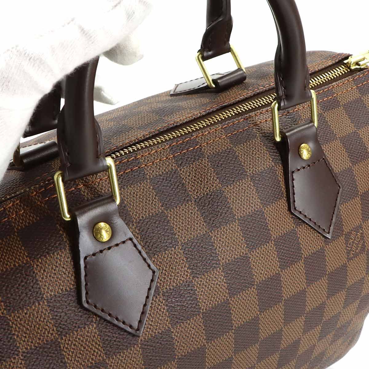 Louis Vuitton Damier Speedy 30 Hand Bag Ebene Brown Gold — view 8