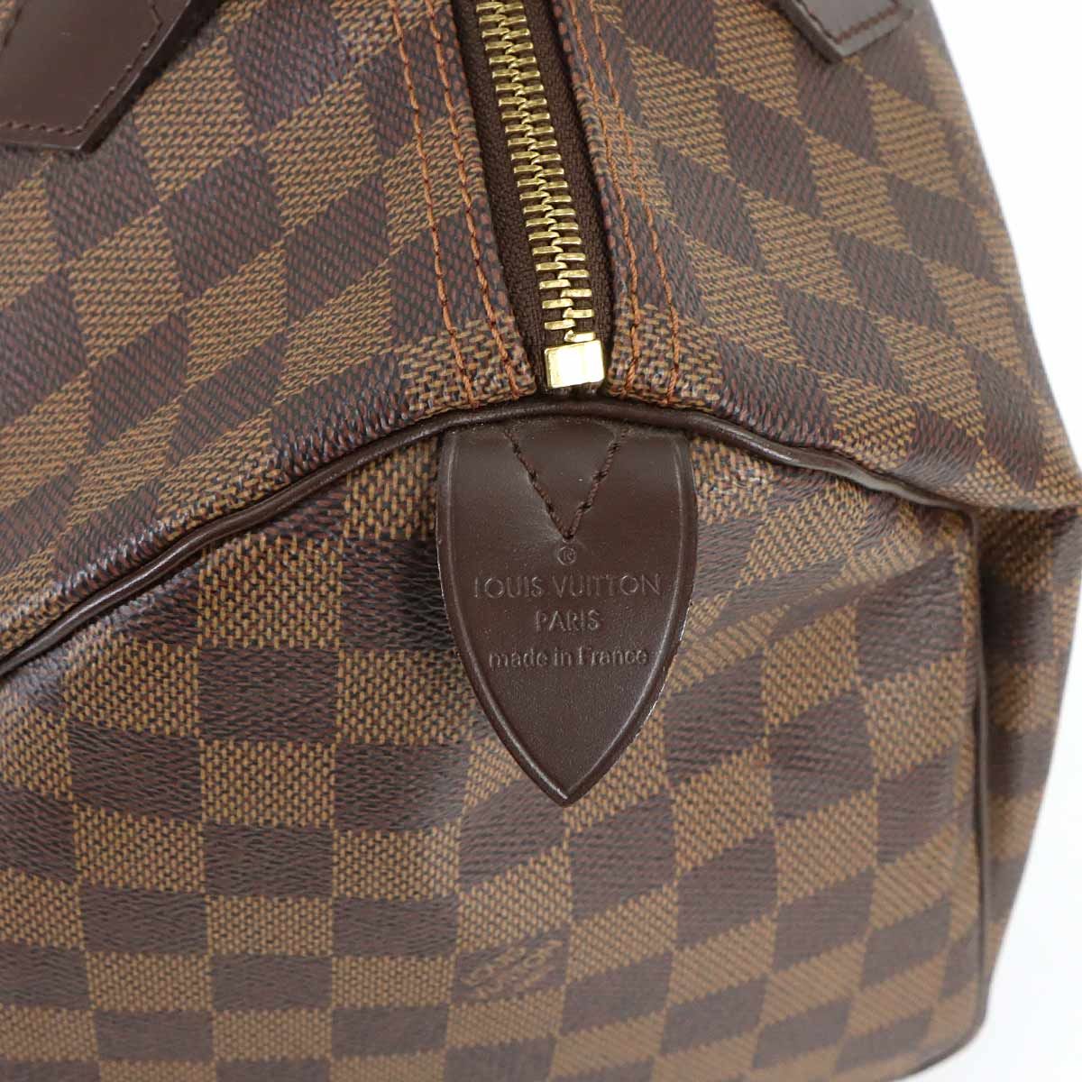 Louis Vuitton Damier Speedy 30 Hand Bag Ebene Brown Gold — view 7