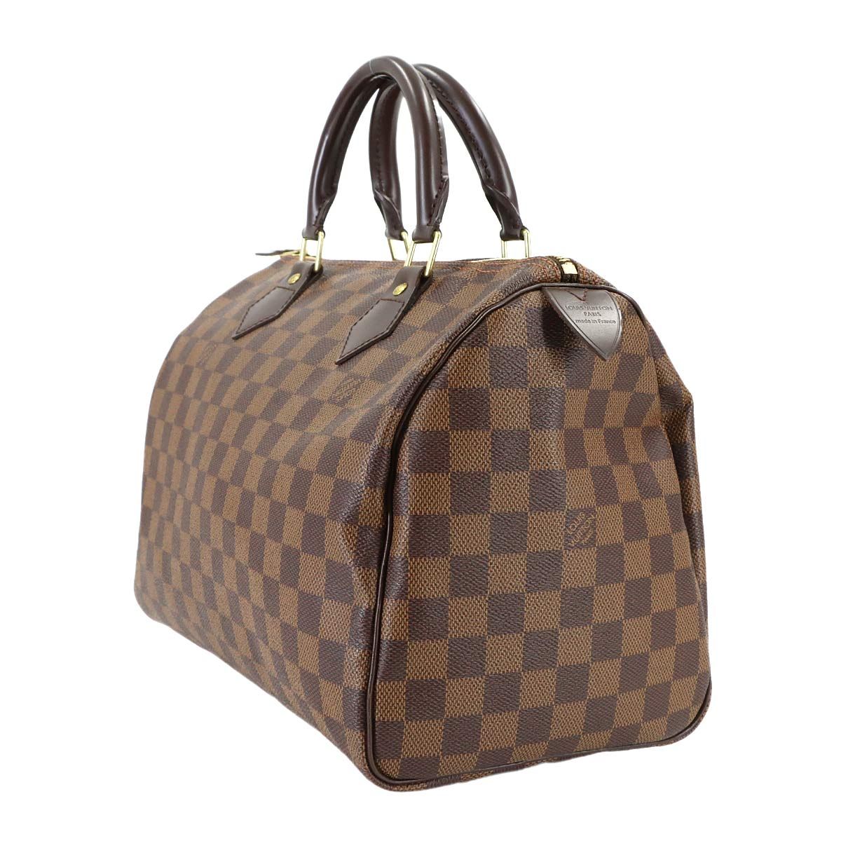 Louis Vuitton Damier Speedy 30 Hand Bag Ebene Brown Gold — view 3