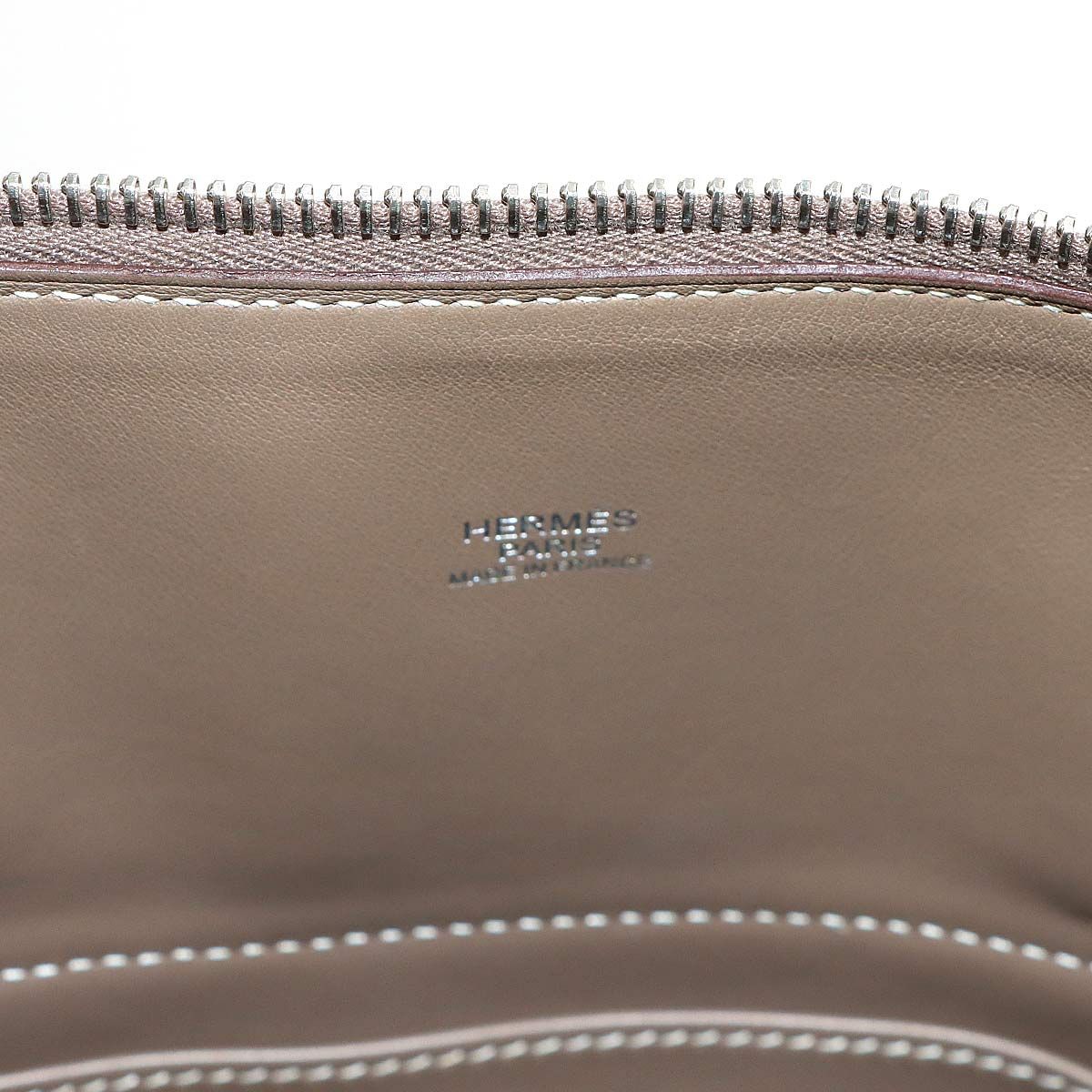 Hermes Bolide 31 2-Way Bag Taurillon Clemence Etoupe Silver — view 7