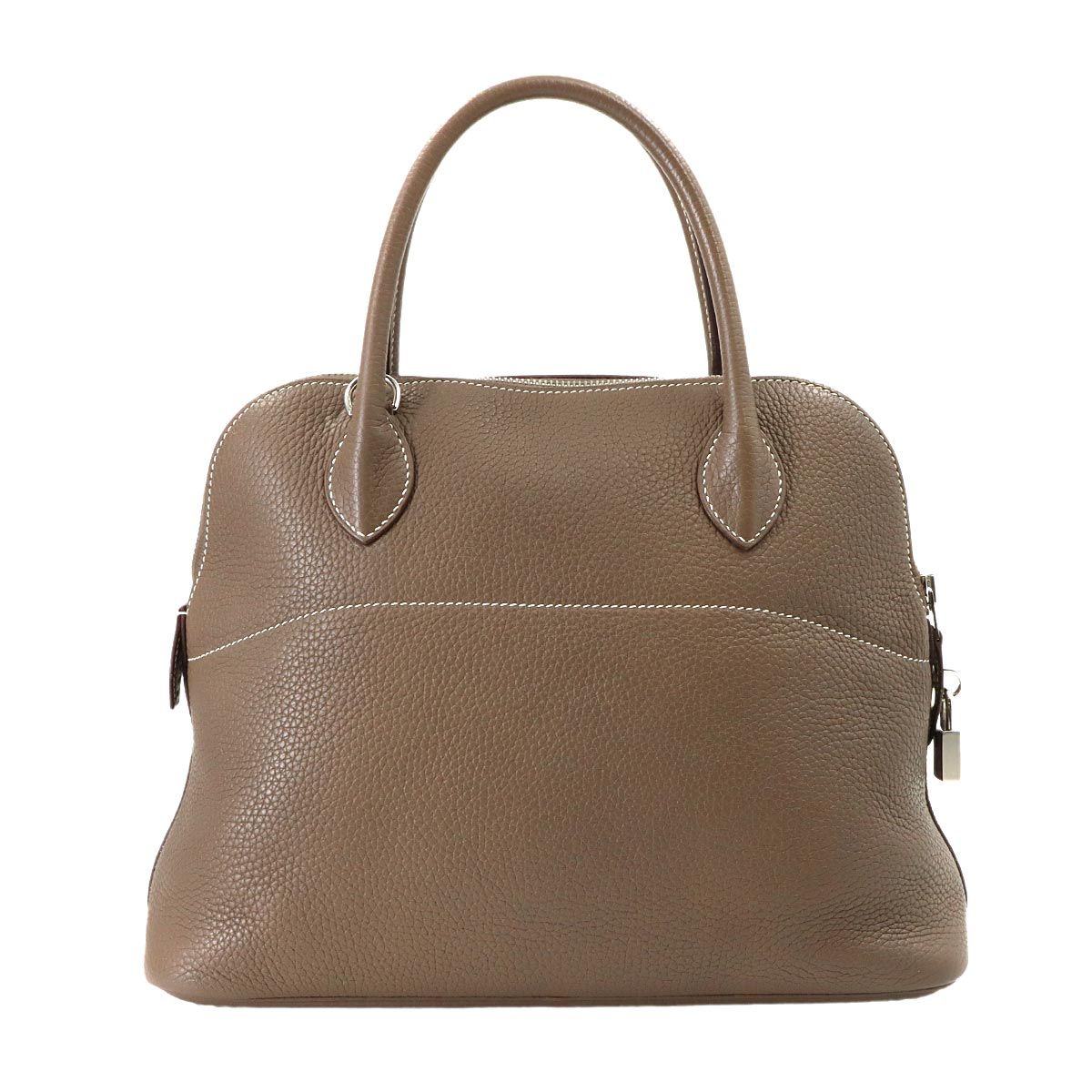 Hermes Bolide 31 2-Way Bag Taurillon Clemence Etoupe Silver — view 2