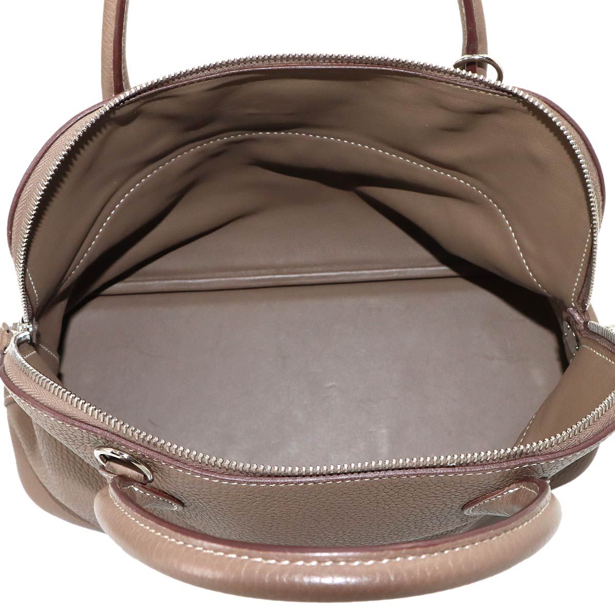 Hermes Bolide 31 2-Way Bag Taurillon Clemence Etoupe Silver — view 6
