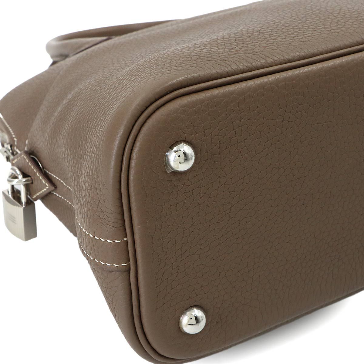 Hermes Bolide 31 2-Way Bag Taurillon Clemence Etoupe Silver — view 8