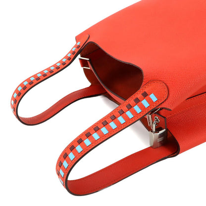 Hermes Picotin Lock 18 PM Tresage Hand Bag Epsom le Juku Blue Dunor — view 5