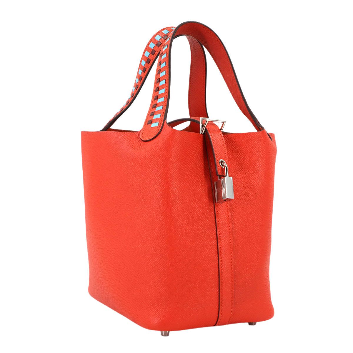 Hermes Picotin Lock 18 PM Tresage Hand Bag Epsom le Juku Blue Dunor — view 3