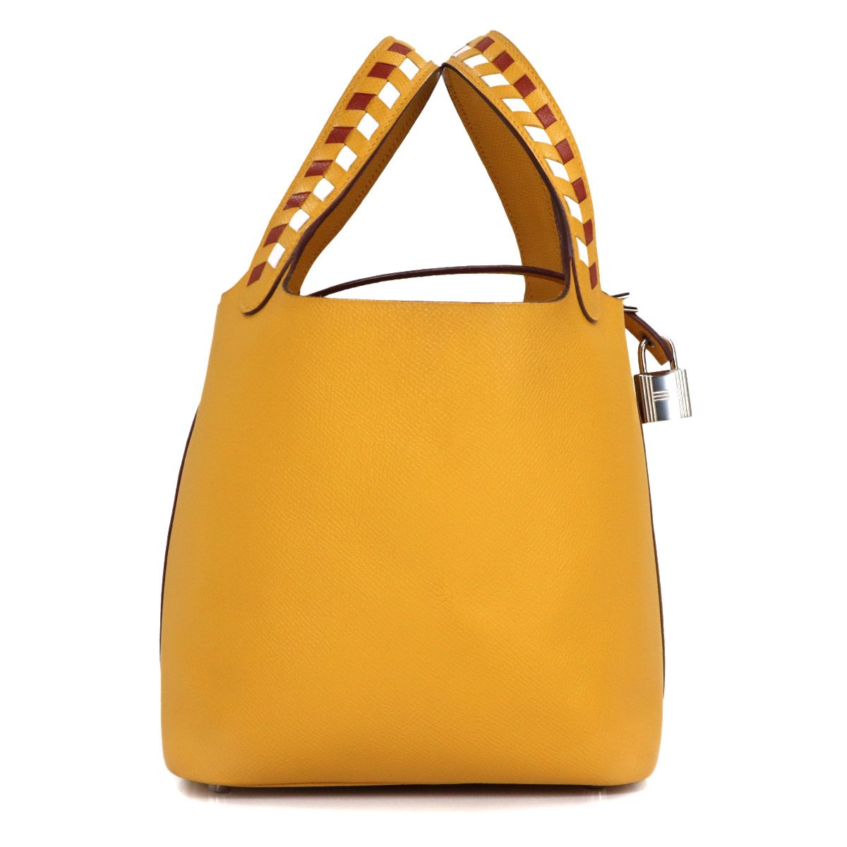 Hermes Picotin Lock 18 PM Tresage Hand Bag Epsom Joan Ampoule Brick White — view 2