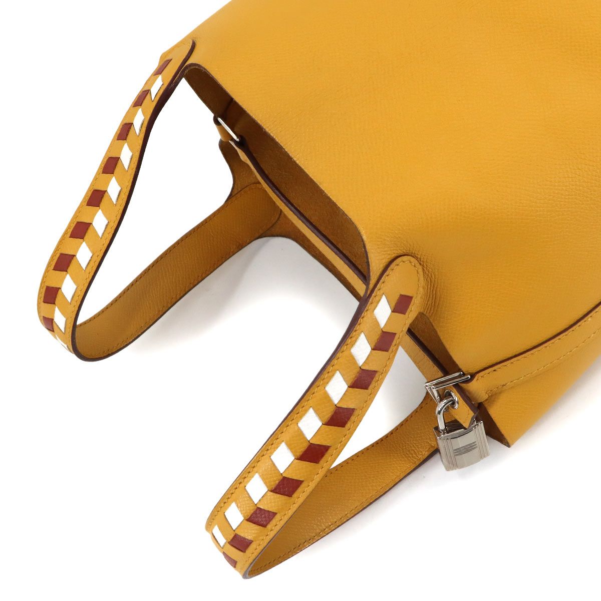 Hermes Picotin Lock 18 PM Tresage Hand Bag Epsom Joan Ampoule Brick White — view 5