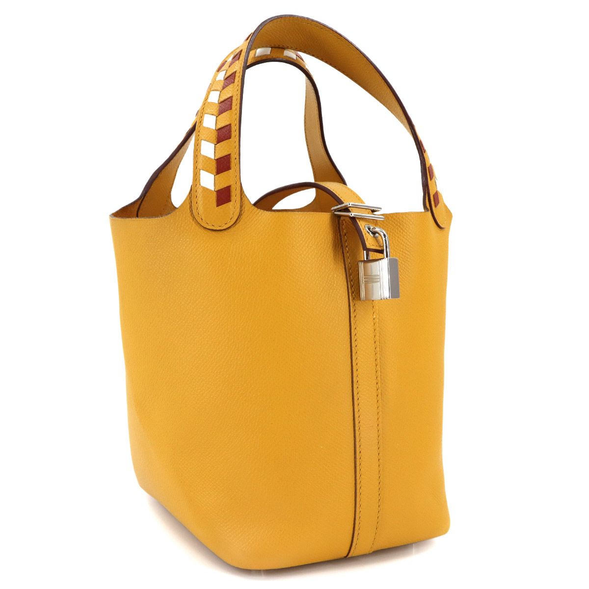 Hermes Picotin Lock 18 PM Tresage Hand Bag Epsom Joan Ampoule Brick White — view 3