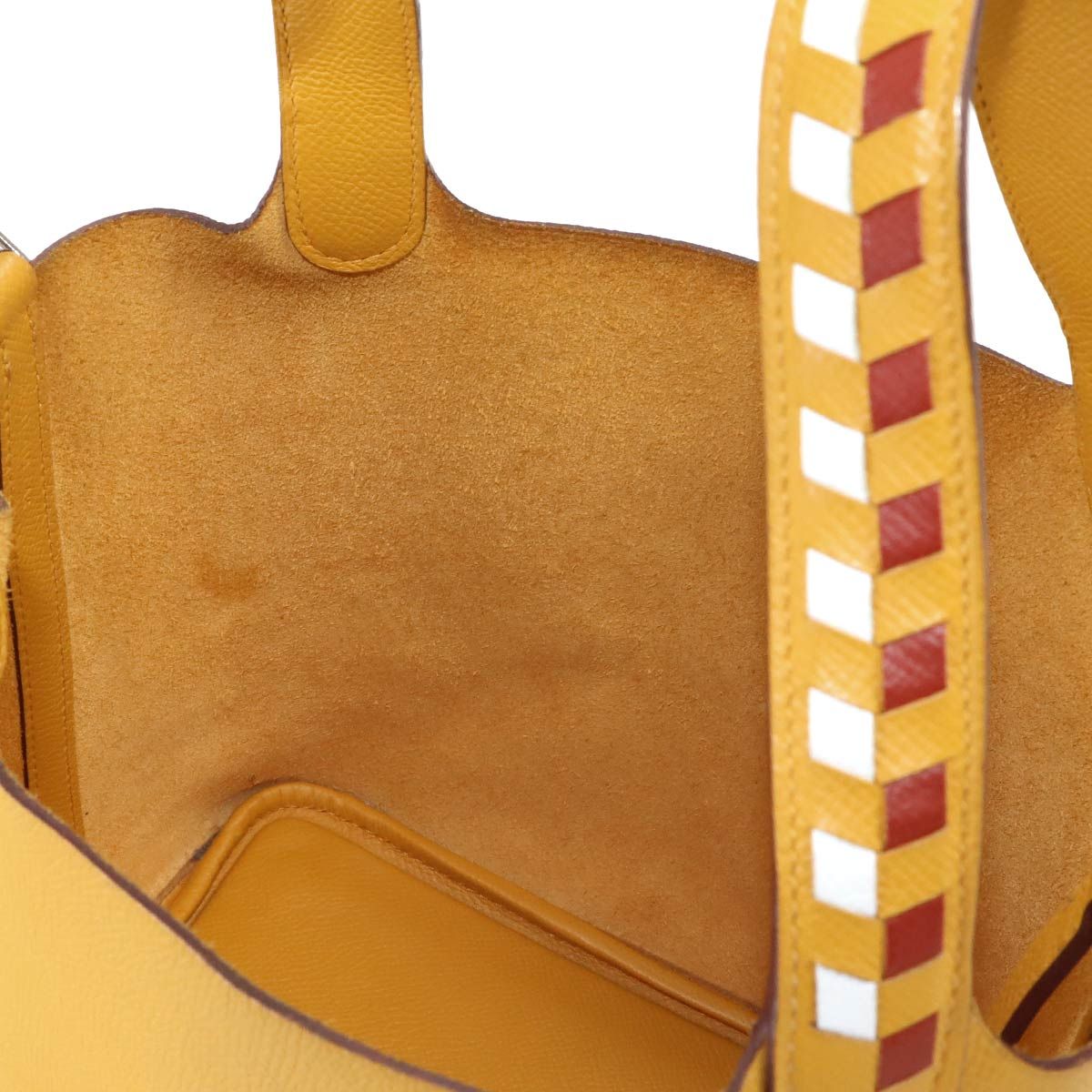 Hermes Picotin Lock 18 PM Tresage Hand Bag Epsom Joan Ampoule Brick White — view 8