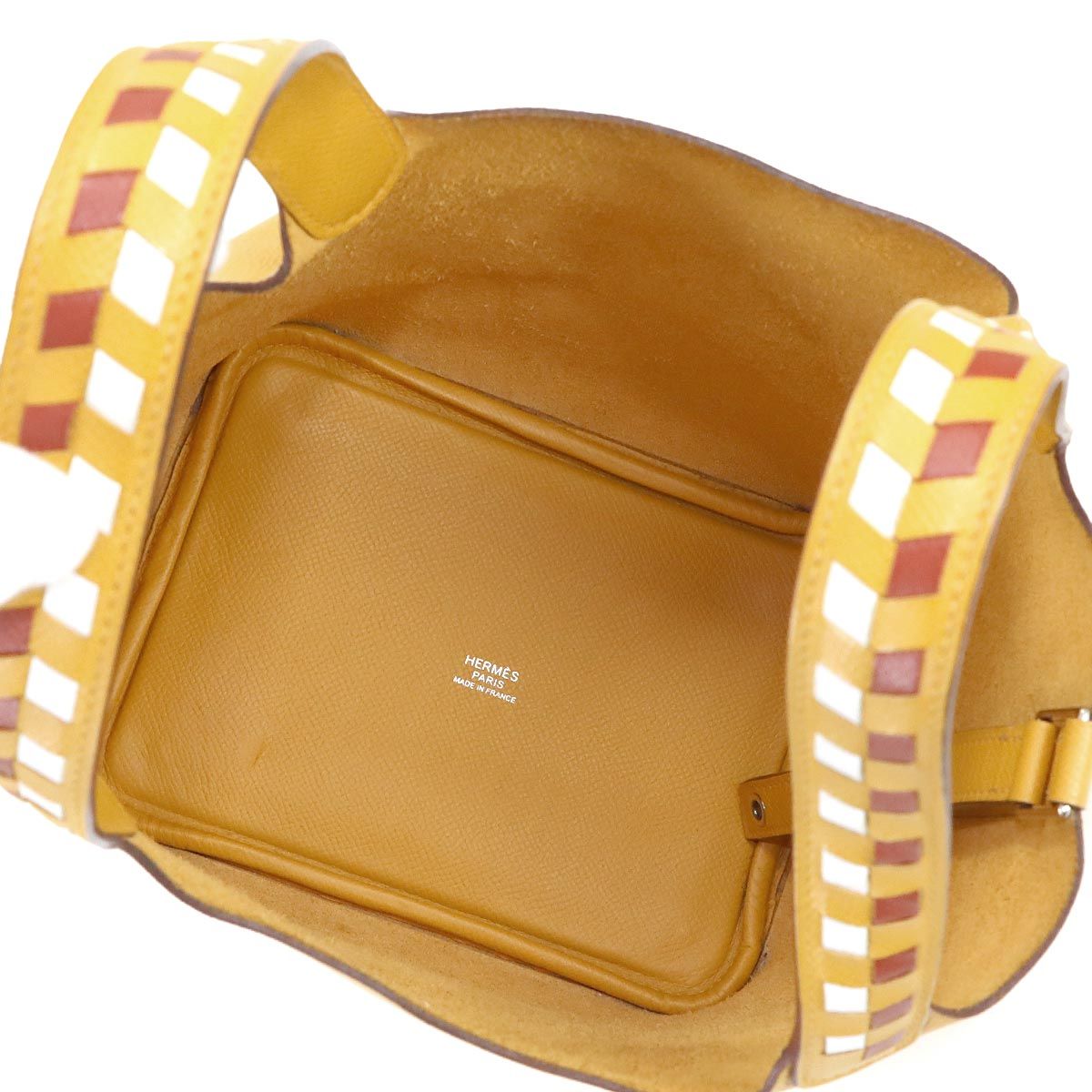Hermes Picotin Lock 18 PM Tresage Hand Bag Epsom Joan Ampoule Brick White — view 6