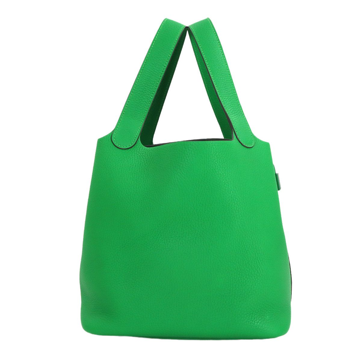 Hermes Picotin Lock MM Monochrome So Green Hand Bag Taurillon Clemence Bamboo — view 2