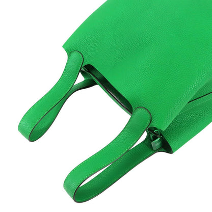 Hermes Picotin Lock MM Monochrome So Green Hand Bag Taurillon Clemence Bamboo — view 5