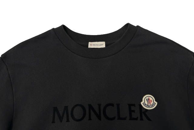 Moncler Maglia Girocollo Logo Patch Crew Neck Sweatshirt L Black — view 3