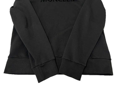 Moncler Maglia Girocollo Logo Patch Crew Neck Sweatshirt L Black — view 4