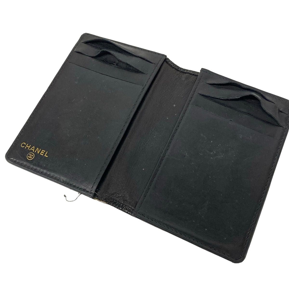 Chanel Business Card Holder Black CC Logo — view 3