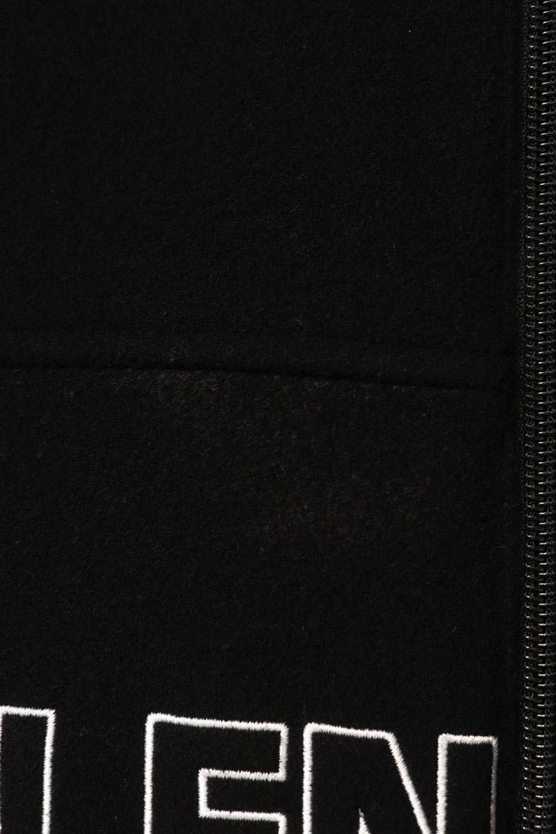 Balenciaga Logo Embroidered Wool Fleece Jacket 44 — view 3