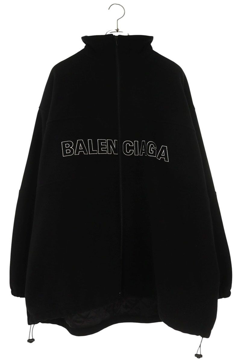Balenciaga Logo Embroidered Wool Fleece Jacket 44
