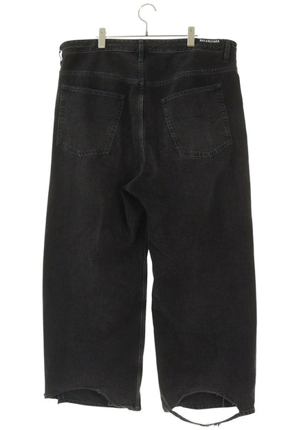 Balenciaga Drawstring Baggy Denim Pants — view 2