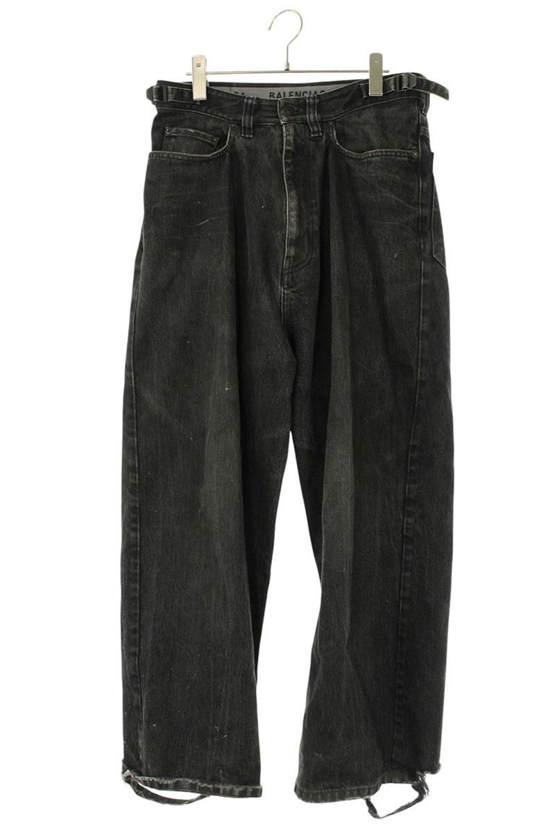 Balenciaga Destroy Baggi Low Crotch Wide Denim Pants XS