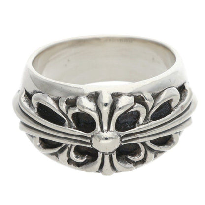 Chrome Hearts Flrl Crs Floral Cross Silver Ring