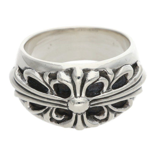 Chrome Hearts Flrl Crs Floral Cross Silver Ring