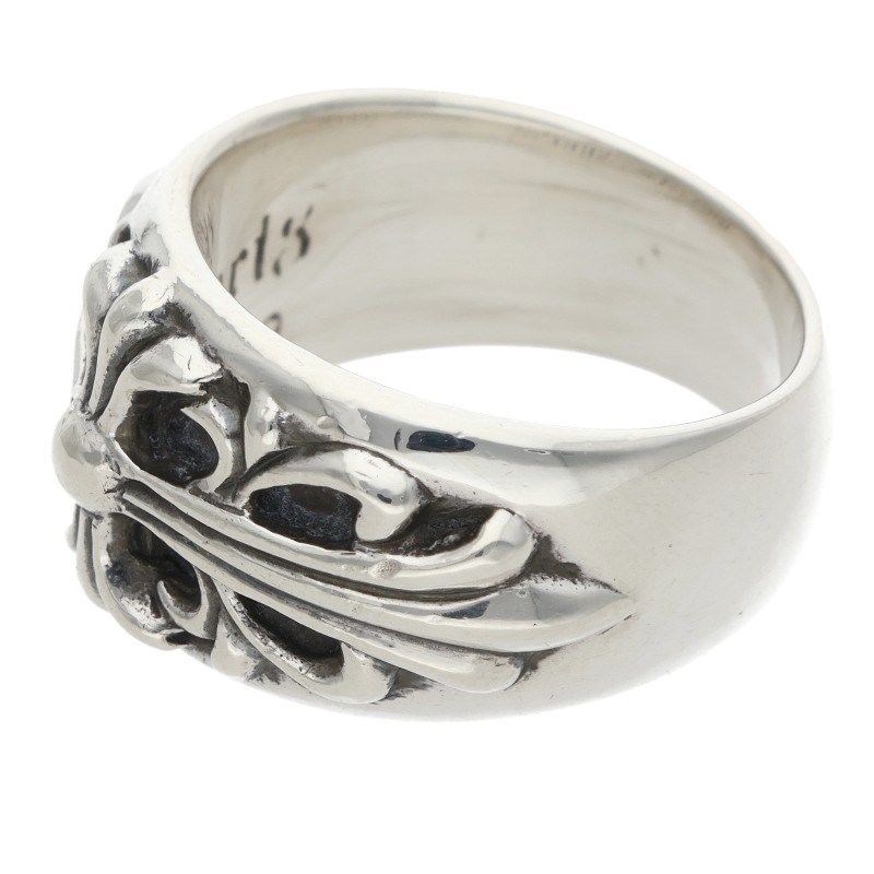 Chrome Hearts Flrl Crs Floral Cross Silver Ring — view 5