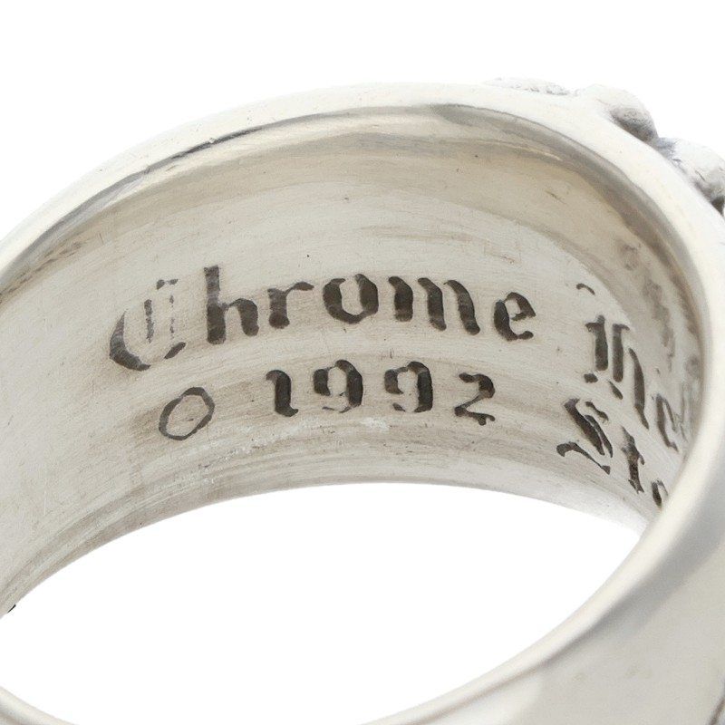 Chrome Hearts Flrl Crs Floral Cross Silver Ring — view 3