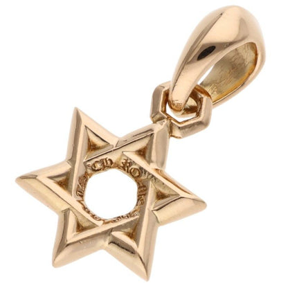 Chrome Hearts 22k Star of David Charm Gold Necklace Top — view 2