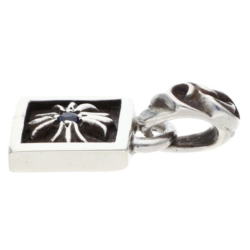 Chrome Hearts Framed CH Plus 1 Saffiano Charm Silver Necklace Top — view 4