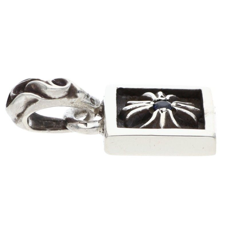Chrome Hearts Framed CH Plus 1 Saffiano Charm Silver Necklace Top — view 5