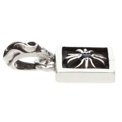 Chrome Hearts Framed CH Plus 1 Saffiano Charm Silver Necklace Top — view 5