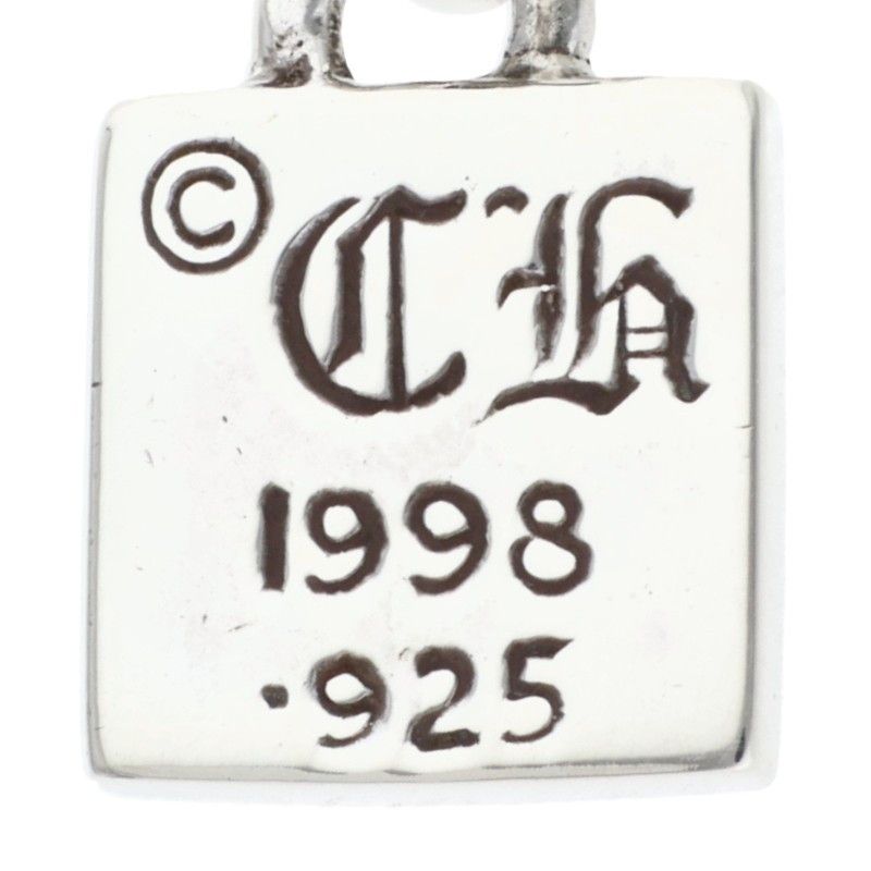 Chrome Hearts Framed CH Plus 1 Saffiano Charm Silver Necklace Top — view 3
