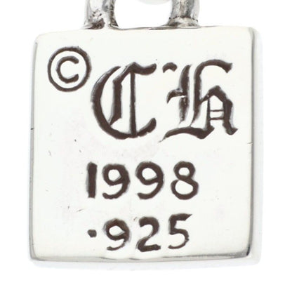 Chrome Hearts Framed CH Plus 1 Saffiano Charm Silver Necklace Top — view 3