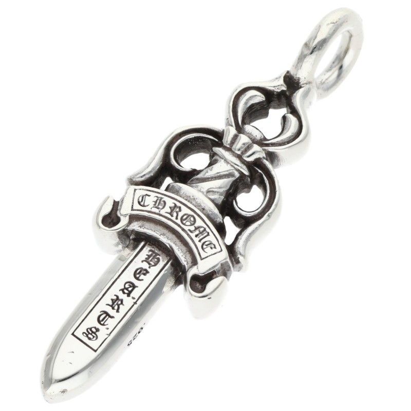 Chrome Hearts Double Dagger Pendant Silver Necklace — view 2