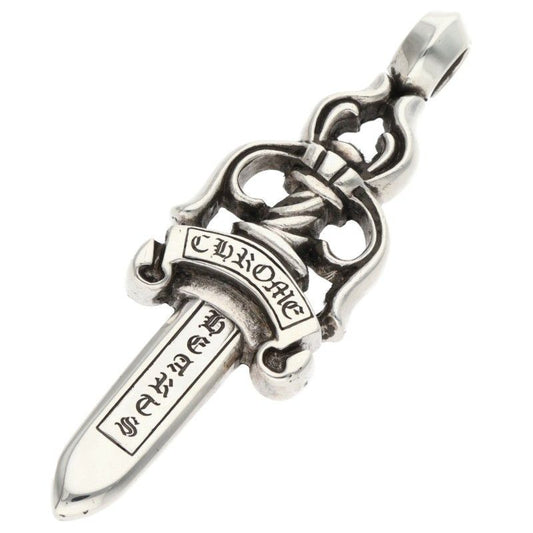 Chrome Hearts Large Dagger Pendant Silver Necklace