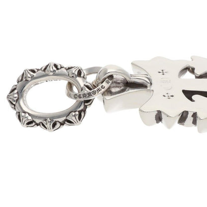 Chrome Hearts 3 CH Crs Lrg Triple CH Cross Large Silver Necklace Top — view 4
