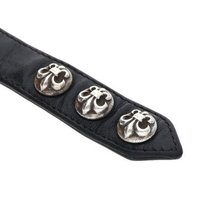 Chrome Hearts BS 3 Buttons 2 Snaps Leather Bracelet — view 4